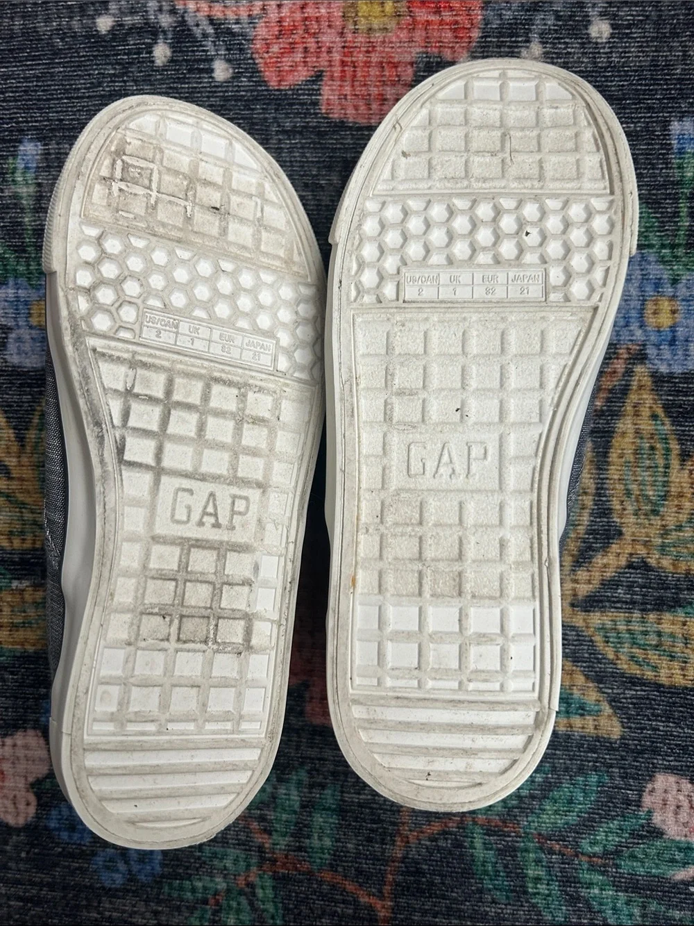 Gap Boys Blue Chambray Slip-On Sneakers, Size 2